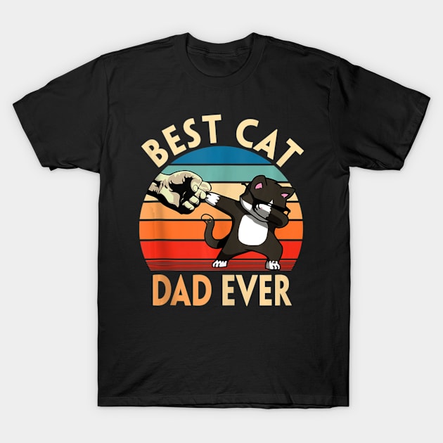Best Cat Dad Ever Cat Dad Father Vintage Yx T-Shirt by StuSpenceart
